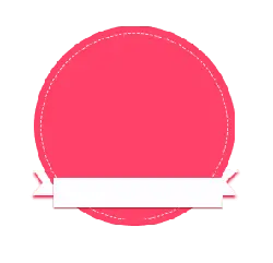 Pink Circular Badge - decorative - High Resolution PNG