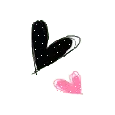 Heart Pattern - pink - black - High Resolution PNG