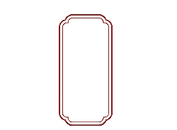 Red Border Rectangle - geometric shape - No Background PNG