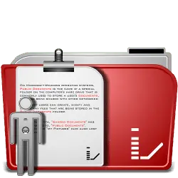 Red Folder - red - document - Free PNG