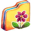 Colorful Folder - flower - No Background PNG