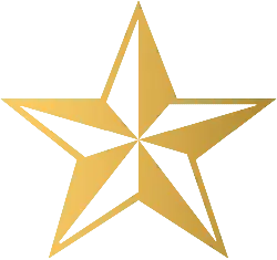 Gold Five-pointed Star - symbol - Lossless PNG