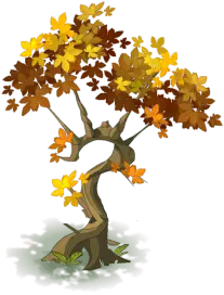 Autumn Tree - landscape - No Background PNG