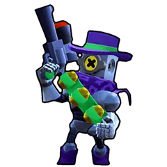 Purple Skeleton Gunner - game character - No Background PNG