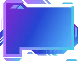Blue Gradient Tech Frame - gradient - Lossless PNG