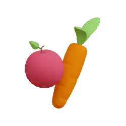 Apple and Carrot - green - PNG Images