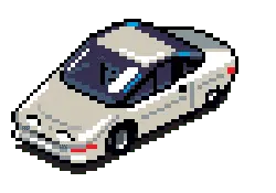 Pixel Car - future technology - PNG Images