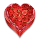 Heart of Roses - heart shape - High Resolution PNG