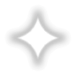 Four-pointed star - glowing - white - No Background PNG