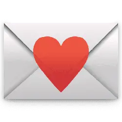 Heart Envelope - letter - red - High Resolution PNG