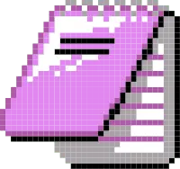 Notebook - pixel art - Transparent Background PNG
