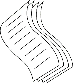 Curved Paper - simple - High Resolution PNG