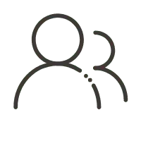 Two Person Icon - outline - Free Download PNG