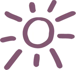 Sun - purple - Transparent Background PNG