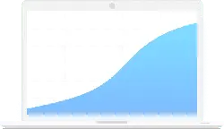 Blue Curve Graph - growth - Free Download PNG