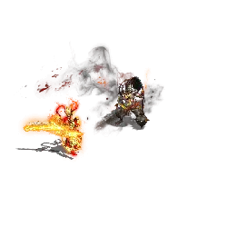 Flaming Swordmaster - hero - No Watermark PNG