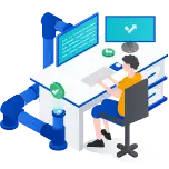 Robot and Human Collaborative Office Work - office - High Resolution PNG