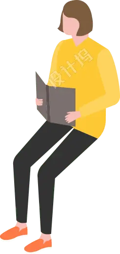 Person in Yellow Top - simple - Free Download PNG