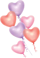 Heart Balloons - orange - Free Download PNG