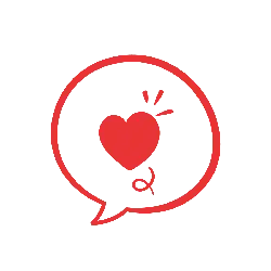 Heart in a Speech Bubble - speech - Transparent Background PNG