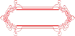 Red Decorative Border - Transparent Background PNG
