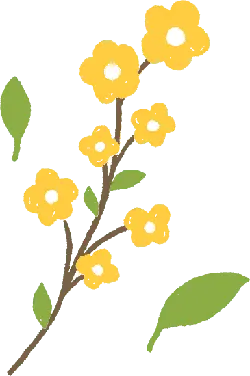 Yellow Flowering Branch - Free Download PNG