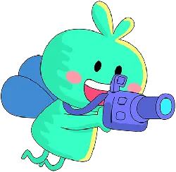 Cartoon Character with Camera - photography - PNG