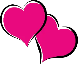 Pink Heart Pattern - graphic design - romantic - High Resolution PNG