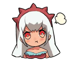 White Hair Red Eye Anime Girl - expression - PNG Images