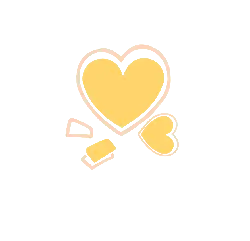Yellow Heart Pattern - lines - Lossless PNG