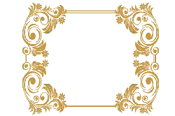 Gold Floral Border - gold - High Resolution PNG