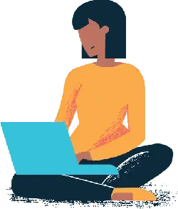 Woman in Yellow Top - minimalist - High Resolution PNG