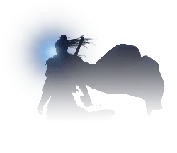 Mysterious Figure Silhouette - light and shadow - PNG