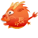 Fire Dragon Fish - red - No Watermark PNG