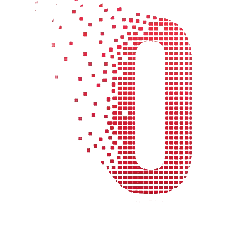 Pixelated Letter D - pixel - Transparent Layer PNG