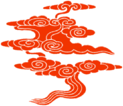 Cloud Pattern - No Background PNG - red