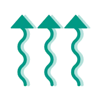 Green Arrow Waves - geometric shape - PNG Images