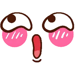 Cartoon Expression - pink - Transparent Layer PNG