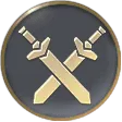 Crossed Swords Badge - logo - High Resolution PNG
