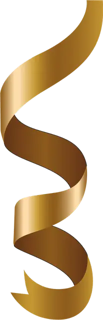 Gold Spiral Ribbon - gold - PNG