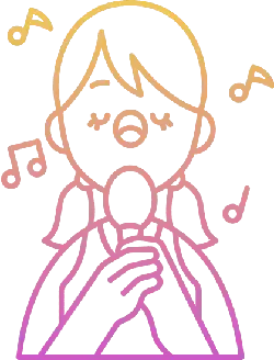 Singing Girl - note - No Background PNG
