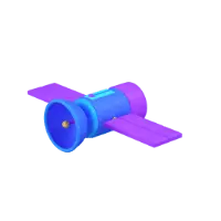 Colorful Rocket - model - Free PNG