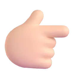 Left-Pointing Hand Emoji - indicate - Free Download PNG