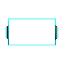 Blue Rectangle Frame - minimalist - PNG