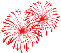Fireworks - red - Trending PNG