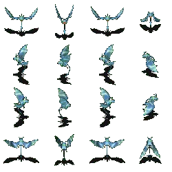 Ice Dragon - flying - High Resolution PNG