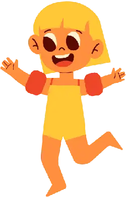 Swimming Girl - happy - Lossless PNG