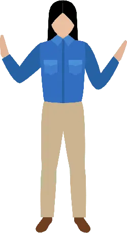 Man in Blue Shirt and Khaki Pants - khaki pants - PNG Images