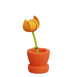 Potted Flower - art - High Resolution PNG