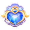 Heart Gem Badge - heart shape - PNG